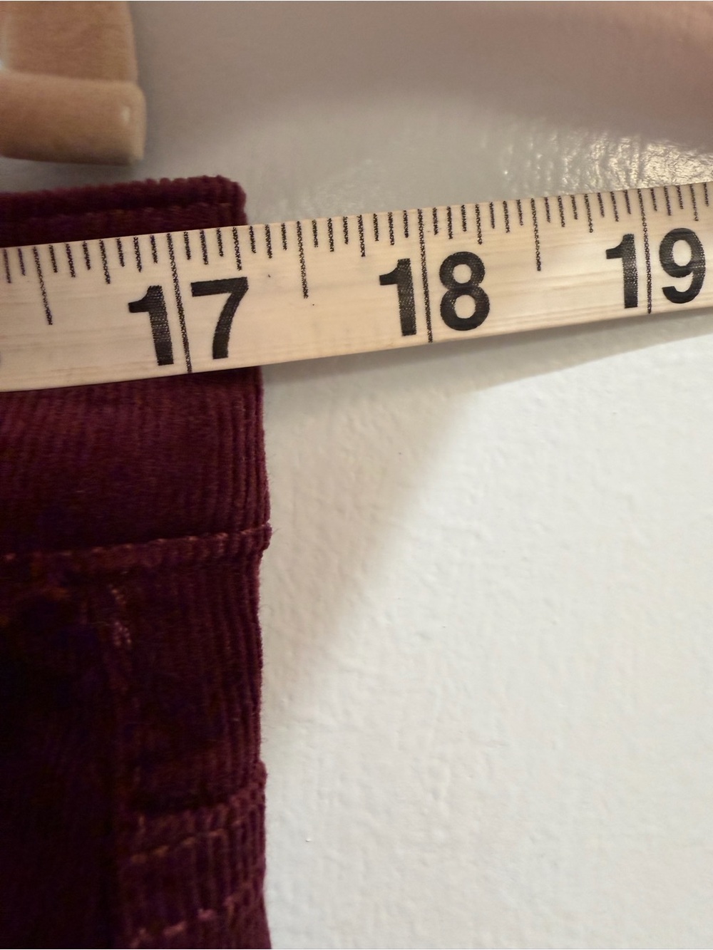 Talbots Corduroy Straight Leg Pants High Waisted Burgundy Red Women's Size 12P - Picture 10 of 14